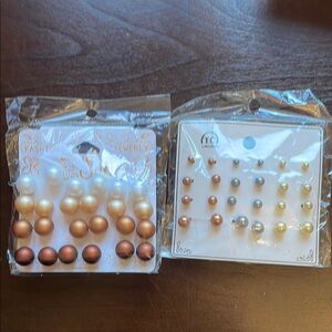 Fashion Jewelry Pearl Earrings Set